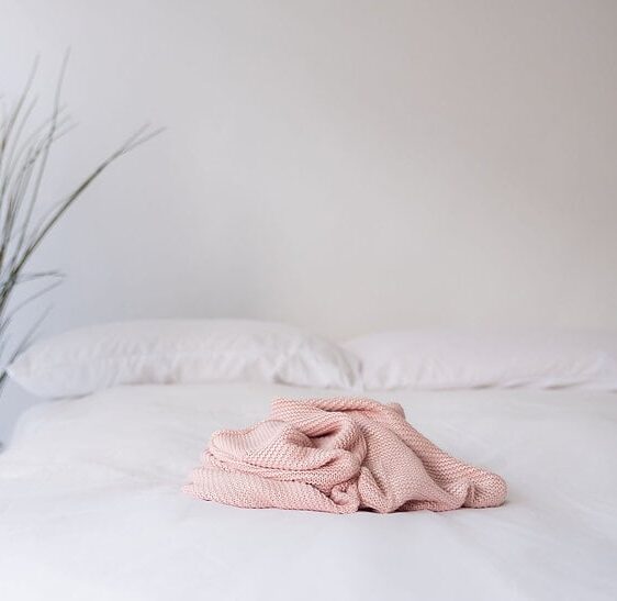 Large Blush Pink Knitted Bamboo Blanket 1 Large Blush Pink Knitted Bamboo Blanket