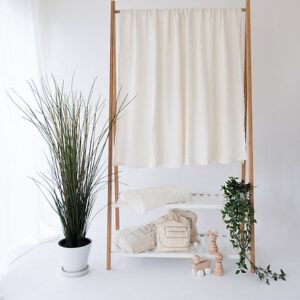 White/Ivory Organic Cot Bed Bamboo Blanket