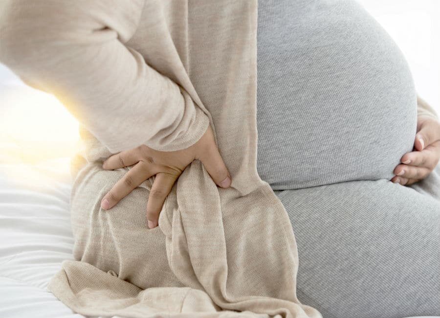 The majority of women experience some degree of back pain during pregnancy The majority of women experience some degree of back pain during pregnancy